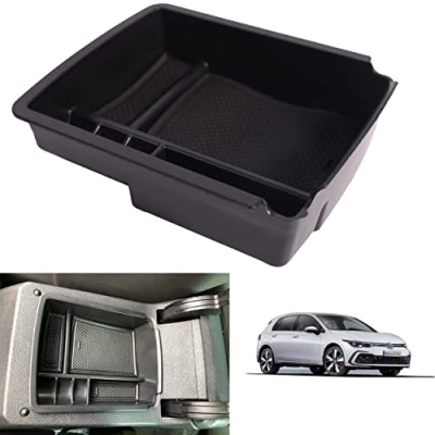 Immagine di Scatola Portaoggetti del Bracciolo Central Console Armrest Storage Box per Golf 7 MK7 7.5 GTI GTE 2014 2018