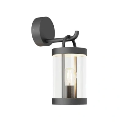 Immagine di Lucande applique da esterni &#039;Cassian&#039; dimmerabile (Moderno) colore Nero, in Alluminio (1 luce, E27) applique, lampada LED esterni, outdoor per facciata/parete
