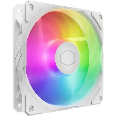 Immagine di Cooler Master SickleFlow Edge 120 ARGB Ventola da mm (690 2500 RPM, PWM), Flusso d&#039;Aria Elevato (70,7 CFM) e Pressione Statica (3,61 mmH2O), Gen 2, Controller LED, 32,8 dBA Max. Bianco