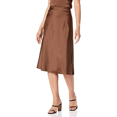 Immagine di The Drop Maya, Gonna Sottoveste, Effetto Seta da Donna, Chicco Di Caffè, 5XL Plus