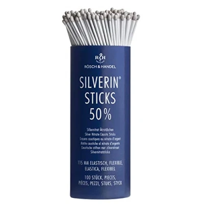 Immagine di Nitrato d&#039;argento 50% 115mm elastico 100 pz. per il trattamento della carne selvatica, di verruche e calli, la cura dello stoma Rösch und Handel
