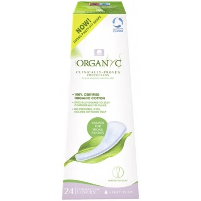 Immagine di Proteggi slip organyc per perizoma Set di 24, cotone biologico certificato, ultra sottili e confortevoli, ideali una freschezza quotidiana Ideal for Everyday Freshness
