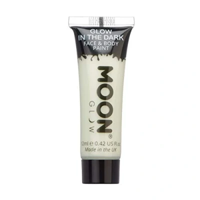 Immagine di Moon Glow Pittura per viso e corpo che si illumina al buio Fosforescente Charge to Glow, Invisibile, 12 ml (confezione da 1)