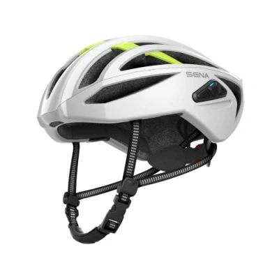 Immagine di Sena R2 EVO Casco da ciclismo su strada con Mesh Intercom (Bianco Opaco, L)