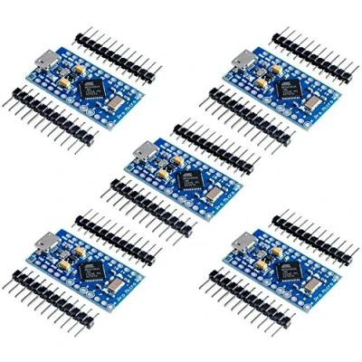 Immagine di TECNOIOT 5pcs PRO Micro ATmega32U4 5 V/16MHz Module with Pin Header for Leonardo