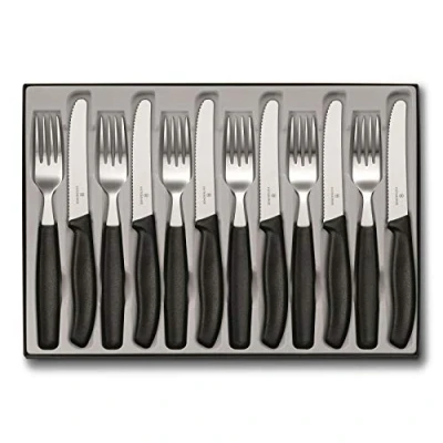 Immagine di Victorinox Swiss Classic, set di posate da 12 pezzi, per 6 persone, include coltelli e forchette, adatto alla lavastoviglie