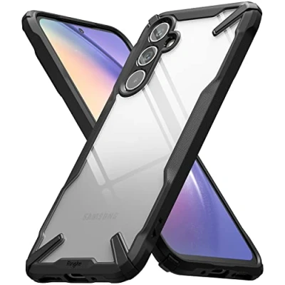 Immagine di Ringke Fusion X Compatibile con Cover Samsung Galaxy A54 5G, Custodia Trasparente Antigraffio Rigido Antiurto Paraurti Robusto Bumper Nero Black