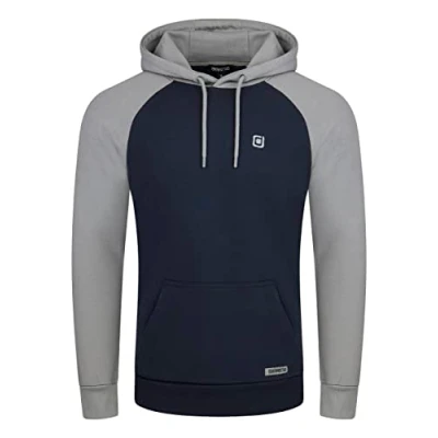 Immagine di riverso RIVJoris Felpa con cappuccio da uomo e tasche a marsupio, vestibilità normale, cotone, nero, rosso, blu, grigio, S, M, L, XL, 2XL, 3XL, 4XL, 5XL, blu navy, L