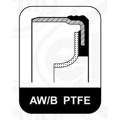 Immagine di ELRING 345.000 Paraolio Albero Motore con bussola montaggio PTFE (Politetrafluoretilene)/ACM (Poliacrilico Caucciù)