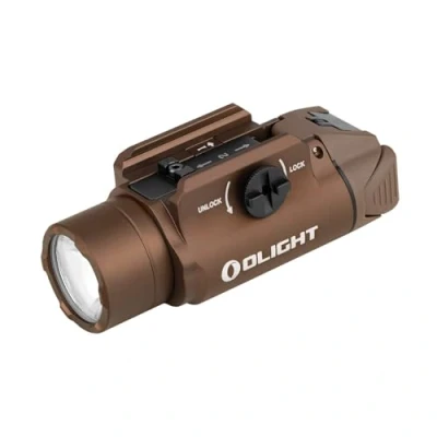 Immagine di OLIGHT PL 3S Torcia 1000 Lumen Portata 200 m Lampada da Binario Compatta con Binari Regolabili, Leggera ed Ecologica per Campeggio (Deserto)