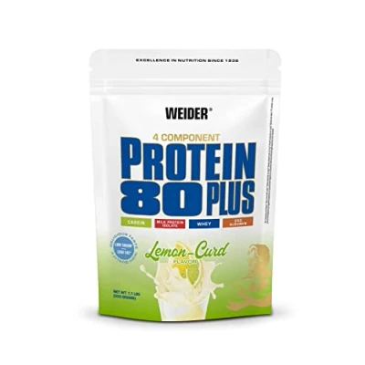 Immagine di Weider Protein 80 Plus multicomponenti, Sapore Limone, Proteine in Polvere per Shake Cremosi, Mix di Proteine, pochi Grassi e Zuccheri, 1x500gr