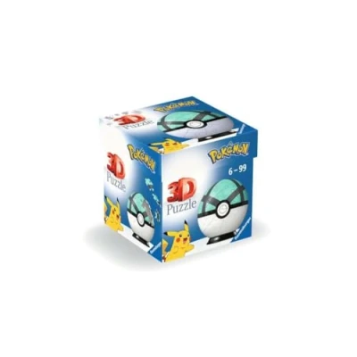 Immagine di Ravensburger 3D Puzzle Pokémon Net Ball verde, 54 Pezzi, 6...