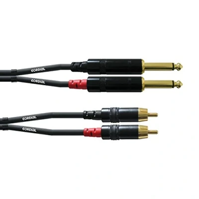 Immagine di Cordial CFU 6 PC Cavo di interfaccia e Adattatore 2X Cinch Plug 6.3mm Nero