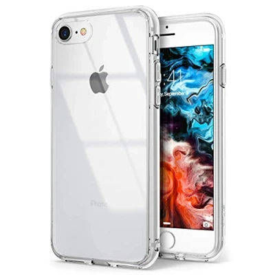 Immagine di Ringke Fusion Compatibile con Cover iPhone SE 2022 5G (SE 3), 2020, 8, 7, Custodia Trasparente Antiurto Paraurti Clear