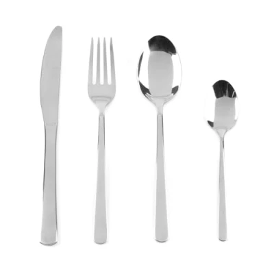Immagine di Russell Hobbs RH00022 Vienna, Set di posate da 16 pezzi, tavolo in acciaio inox, per 4 persone, lucidato a specchio, include coltelli, cucchiai, cucchiaini e forchette, nuovo regalo