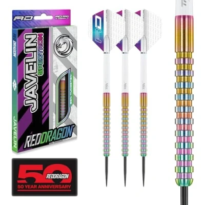 Immagine di RED DRAGON Javelin Spectron Set di Freccette in tungsteno Premium da 20 Grammi con Alette e steli