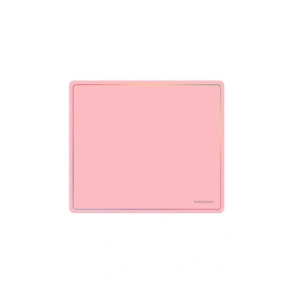 Immagine di MARSGAMING MMP124, tappetino da gioco, 360 x 260 mm, design con bordi Rainbow, base antiscivolo in gomma naturale, superficie nanotessile ad alta precisione, per mouse flessibile, rosa