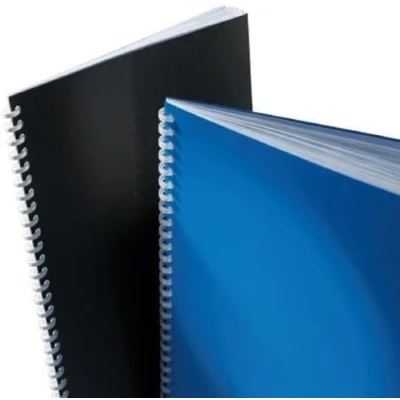 Immagine di GBC SP425501 PolyClearView Copertine A4 per Rilegatura, Confezione 100 Copertine, Polipropilene, Blu
