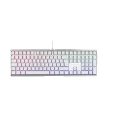 Immagine di CHERRY MX BOARD 3.0 S, Tastiera Gaming Meccanica Con Filo, Layout per la Germania (QWERTZ), Corpo in Alluminio, Illuminazione RGB, Interruttori BLUE, Bianco