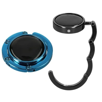 Immagine di kwmobile Set 2x Gancio Borsa da Tavolo Appendi in Alluminio Pieghevole Antiscivolo Antigraffio Appendiborsa Scrivania Max 3 kg
