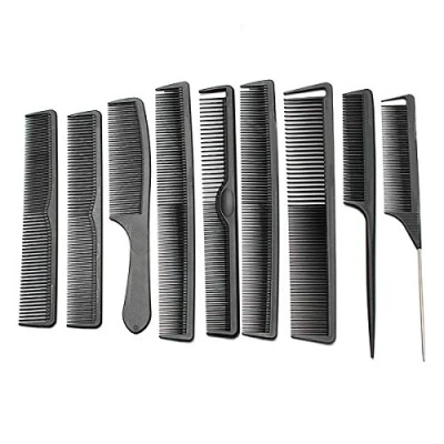 Immagine di Bluelover Fibra di Carbonio Parrucchiere Anti Statico Resistente al Calore dei Capelli Pettine Set