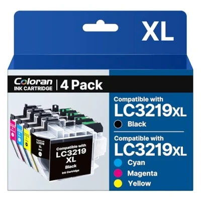 Immagine di 4 Pack LC3219 LC3217 XL Cartucce Compatibile per Brother LC3219XL LC3217XL LC 3219XL MFC J5730DW J5930DW J5330DW J6530DW J6930DW J5335DW J6935DW (1 Nero, 1 Ciano, Giallo, Magenta)