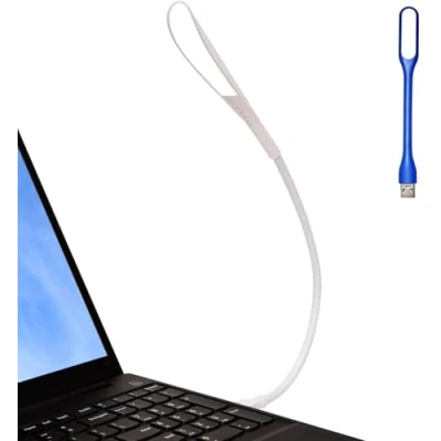 Immagine di EBYPHAN LED Luce USB Dimmerabile, Lampada per PC Portatile, Tastiera Computer（Collo D&#039;Oca Flessibile, luminosità a 3 Livelli, Bianco）