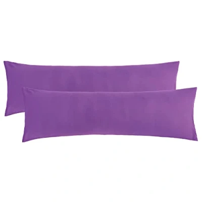 Immagine di NatureMark Confezione da 2 federe per cuscini in jersey, dormire lateralmente, cuscino il collo, conformi all’OEKO TEX, 40 x 145 cm, diversi colori e dimensioni, Lila