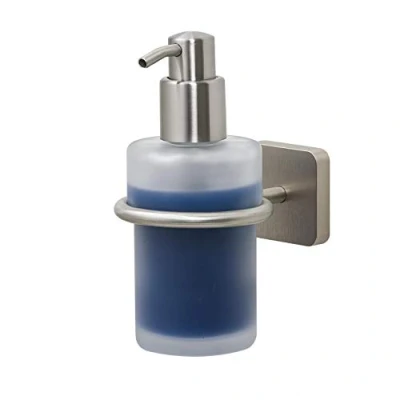 Immagine di Tiger Onu Dispenser per Sapone Liquido, Vetro, Acciaio (Inox Spazzolato), 7,7 x 15 11 cm