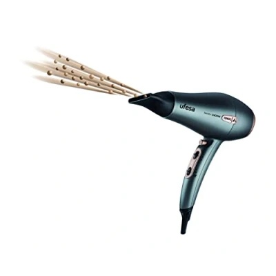 Immagine di Ufesa SC8470 Asciugacapelli Professionale Ionico, 2400 W, Cheratina, Motore AC, Include Concentratore e Diffusore, 2 Velocità 3 Temperature