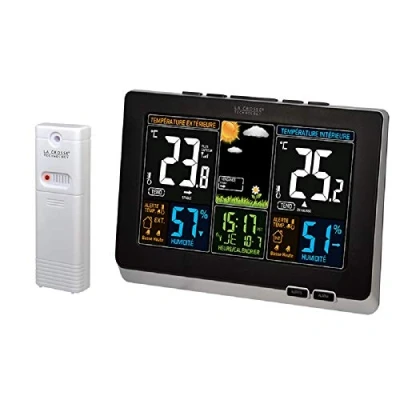 Immagine di La Crosse Technology WS6828 BLA Stazione Meteo con Schermo a Colori, Colore: Nero