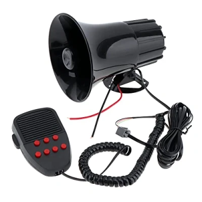 Immagine di Sirena a corno forte da 12 V per auto, furgoni, camion, moto, barche, allarme di avvertimento con altoparlante 150 dB 100 W