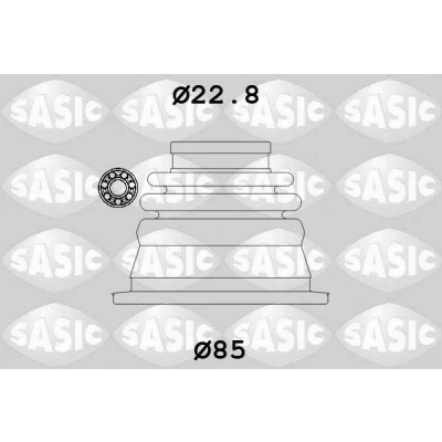 Immagine di SASIC 4003427 Soffietto Assale anteriore Sx, sul lato del cambio RENAULT: Super 5 Hatchback