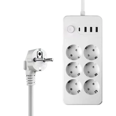 Immagine di LELYFIT Presa Multipla con Protezione da Sovratensione, Interruttore USB C, Cavo di Prolunga 2M