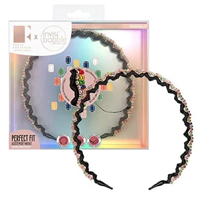 Immagine di Invisbobble cerchietto donna multicolore Hairhalo I Fascia per capelli con pietre colorate Headband en edizione limitata Adattabile