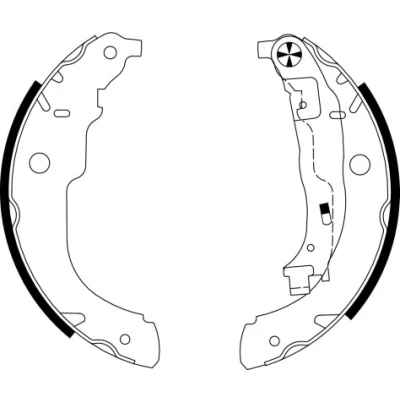 Immagine di TEXTAR 91067200 Ganasce freno 228 42 con leva a mano PEUGEOT: 208 I Hatchback, 207 SW, CITROËN: C3 II, DS3 Hatchback