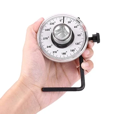 Immagine di mumisuto Calibro Angolare Di Coppia, Calibri Angolari Torsione Regolabile A 360 Gradi 1/2 Pollice Con Chiave Dinamometrica, Misuratore Angolo Riparazione Strumento Misurazione Automatica