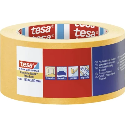 Immagine di tesa PRECISION STANDARD 04344 00000 00 Nastro crespato Präzisionskrepp® Giallo (L x L) 50 m mm 1 pz.