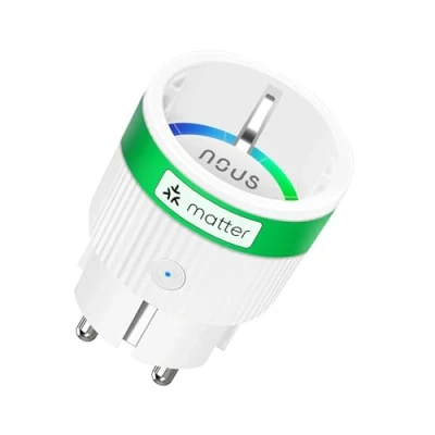 Immagine di NOUS Presa Smart Matter con Monitoraggio dei Consumi, 16A 3840W, Compatibile Alexa, Google Home, Apple Homekit, Tuya, SmartThings, Controllo Remoto tramite App, WiFi 2.4 GHz