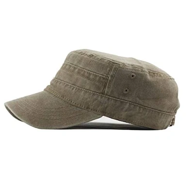 Immagine di UAOOK Berretto militare classico dell&#039;esercito Cappello degli uomini di profilo basso 100% cotone regolabile violinista Esercito piatto cadetto Cappel