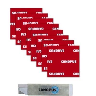 Immagine di CANOPUS Tamponi Adesivi Quadrati 5952 (38mmx38mm 8PZ), Impermeabile Nastro Biadesivo Extra Forte Tampone, di Fissaggio Targhe per Auto, interno ed esterno