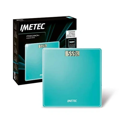 Immagine di Imetec Precision ES13 200 Bilancia pesapersone elettronica, rivela anche le minime variazioni di peso, fino a 180 Kg, LCD Display, vetro temperato, batterie incluse