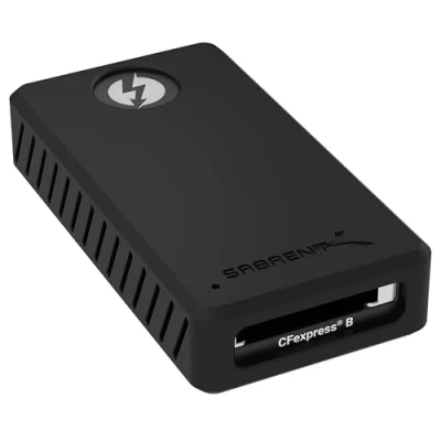 Immagine di SABRENT Lettore di schede Thunderbolt 3 CFexpress Tipo B, adattatore esterno USB 3.2x2 1500MBps, cavo C a incluso (CR T3CF)