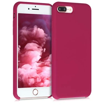 Immagine di kwmobile Cover per Apple iPhone 7 Plus/iPhone 8 Plus Custodia Back Case Smartphone in Silicone TPU Protezione Gommata rosso melograno