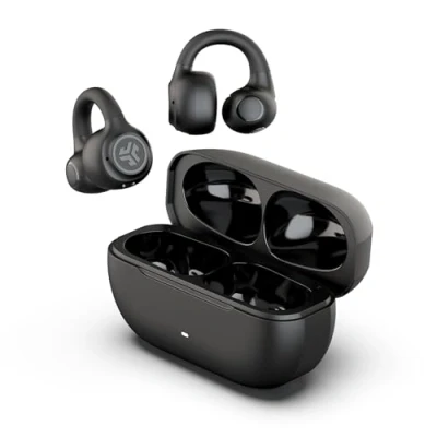 Immagine di JLab Flex Cuffie Open Ear Auricolari Wireless, Design con Clip, 21H di Autonomia, Bluetooth Multipoint, Microfono MEMS, Personalizzazione App, Nero
