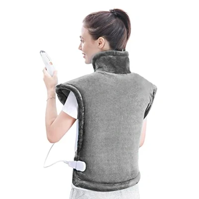Immagine di termoforo per schiena, spalle, collo, 60 x 85 cm con 4 livelli di temperatura, elettrico spegnimento automatico e protezione contro il surriscaldamento