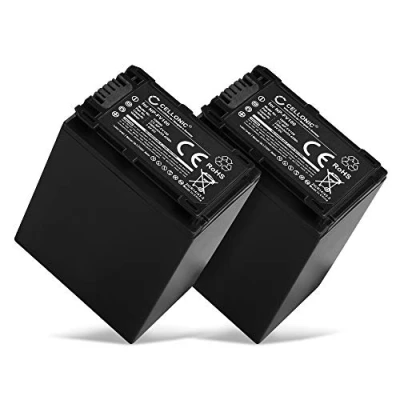 Immagine di CELLONIC 2X Batteria NP FV100, FV30, FV70 Compatibile con Sony FDR AX33 AX53 AX700 AX100 NX80 CX625 CX450 CX900 CX680 CX675 PJ675 NPFV70 3300mAh 7.2V 7.4V