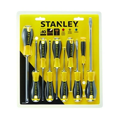 Immagine di STANLEY STHT0 60211 Cacciavite Essential, 3 x Std 2 Parall Ph Pozi, Set di 10 pz