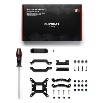 Immagine di Noctua NM M1 MP78 chromax.black, Kit di montaggio dissipatore CPU per AMD AM5/AM4 e Intel LGA1851/LGA1700/LGA1200 (Nero)