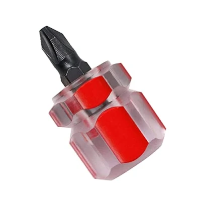 Immagine di Piccolo cacciavite portatile a testa di ravanello con manico trasparente riparazione utensili manuali per auto